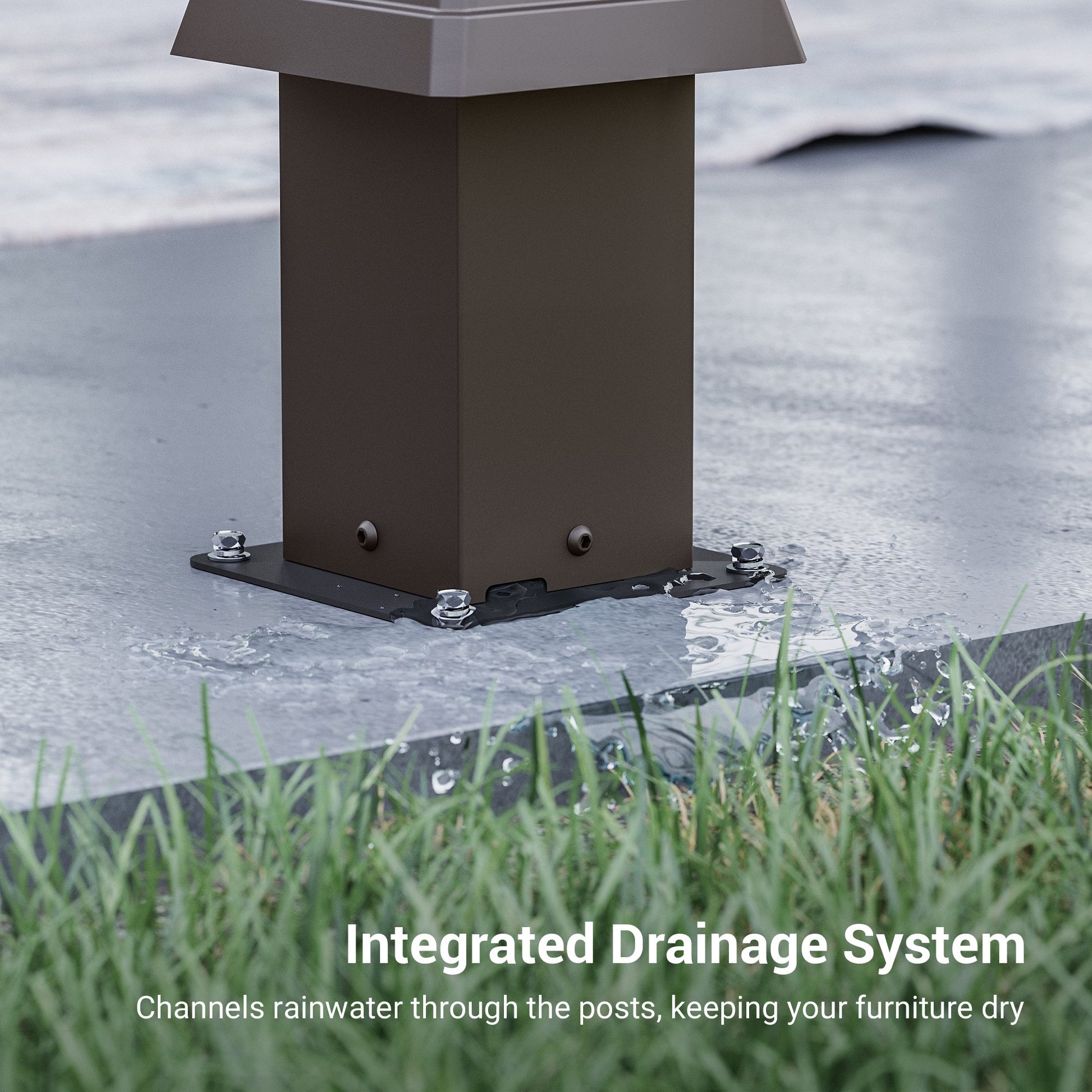 Patio LED Louvered Pergola 9x14Ft, Outdoor Metal Pergola with Adjustable Roof and LED strip lights, Easy Assembly Patio Pergola for Patio, Deck, Porch, Yard - Sonkuki