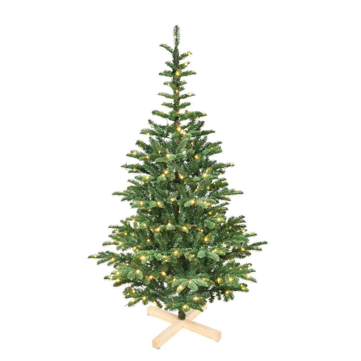 PE/PVC Mixed Christmas Tree with Wooden Stand - Sonkuki