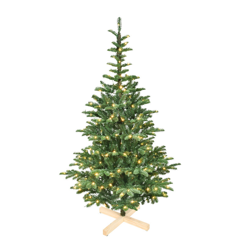 PE/PVC Mixed Christmas Tree with Wooden Stand - Sonkuki