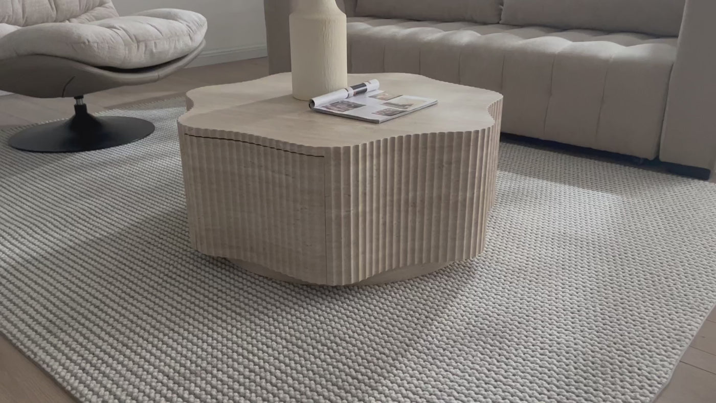 Modern Petal Flower Shape Coffee Table - product video