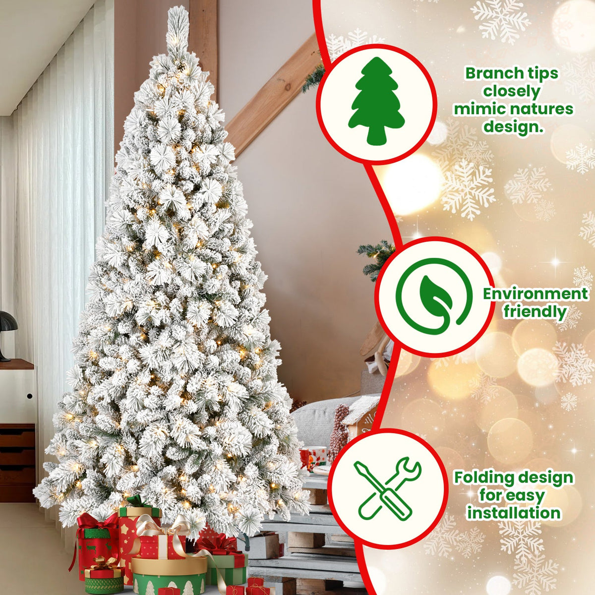 PVC/Hard Needle Mixed Flocked Tree - Sonkuki