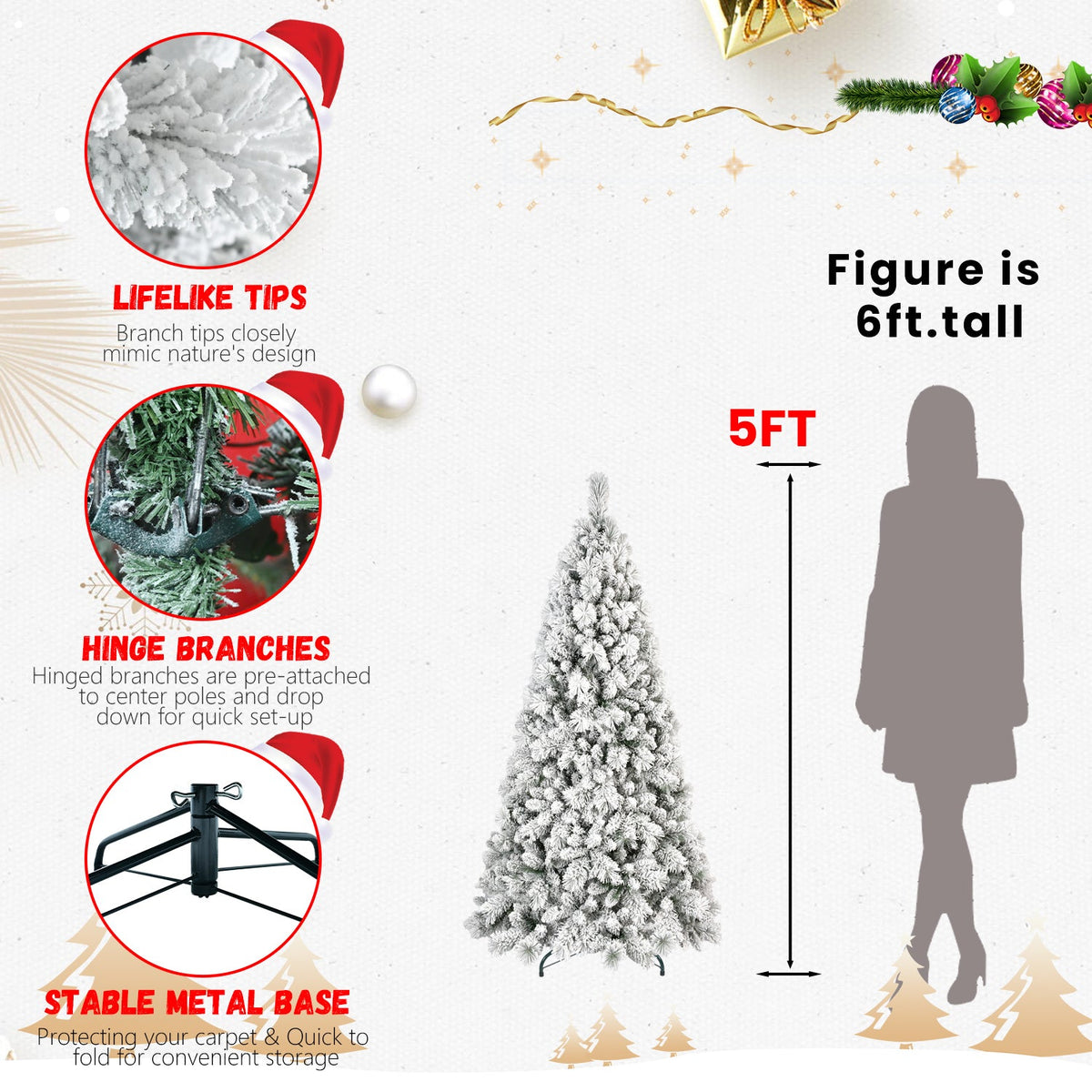 PVC/Hard Needle Mixed Flocked Tree - Sonkuki