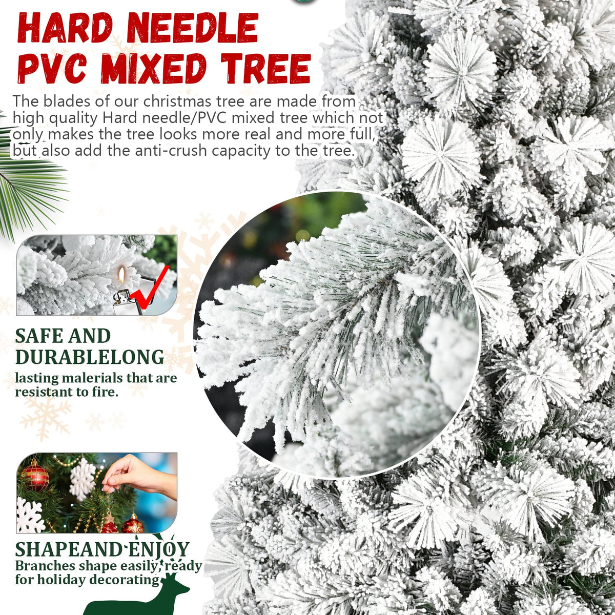 PVC/Hard Needle Mixed Flocked Tree - Sonkuki