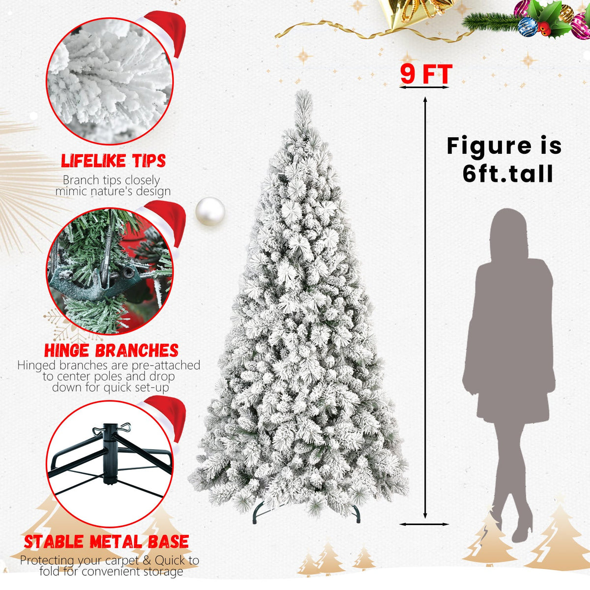 PVC/Hard Needle Mixed Flocked Tree - Sonkuki