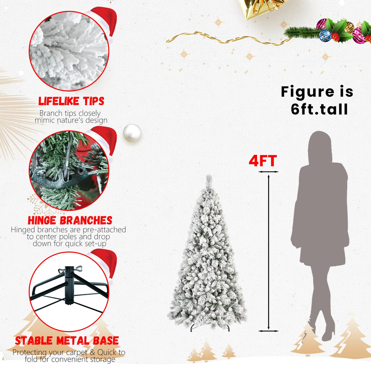PVC/Hard Needle Mixed Flocked Tree - Sonkuki