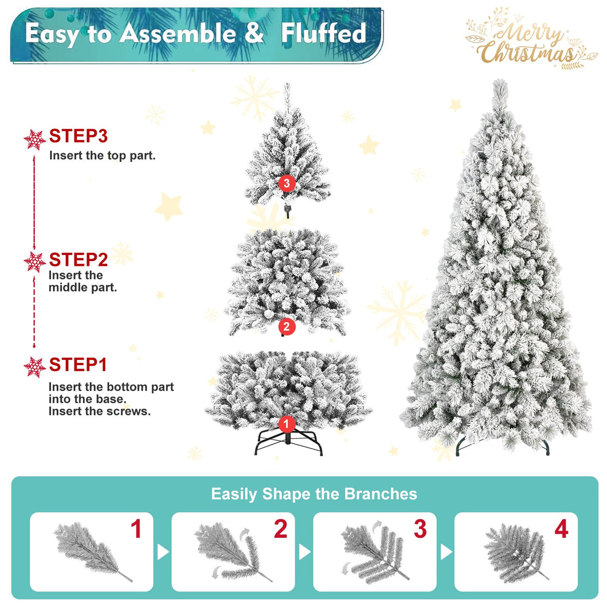 PVC/Hard Needle Mixed Flocked Tree - Sonkuki