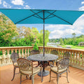 SONKUKI 10 x 6.5ft Outdoor Patio Market Table Rectangle Umbrellas Nonfading Canopy and Sturdy Ribs - Sonkuki