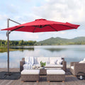 SONKUKI 10ft Patio Outdoor Cantilever Rotatable UPF80+ Patio Umbrella - Sonkuki