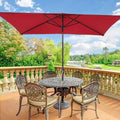 SONKUKI 10 x 6.5ft Outdoor Patio Market Table Rectangle Umbrellas Nonfading Canopy and Sturdy Ribs - Sonkuki