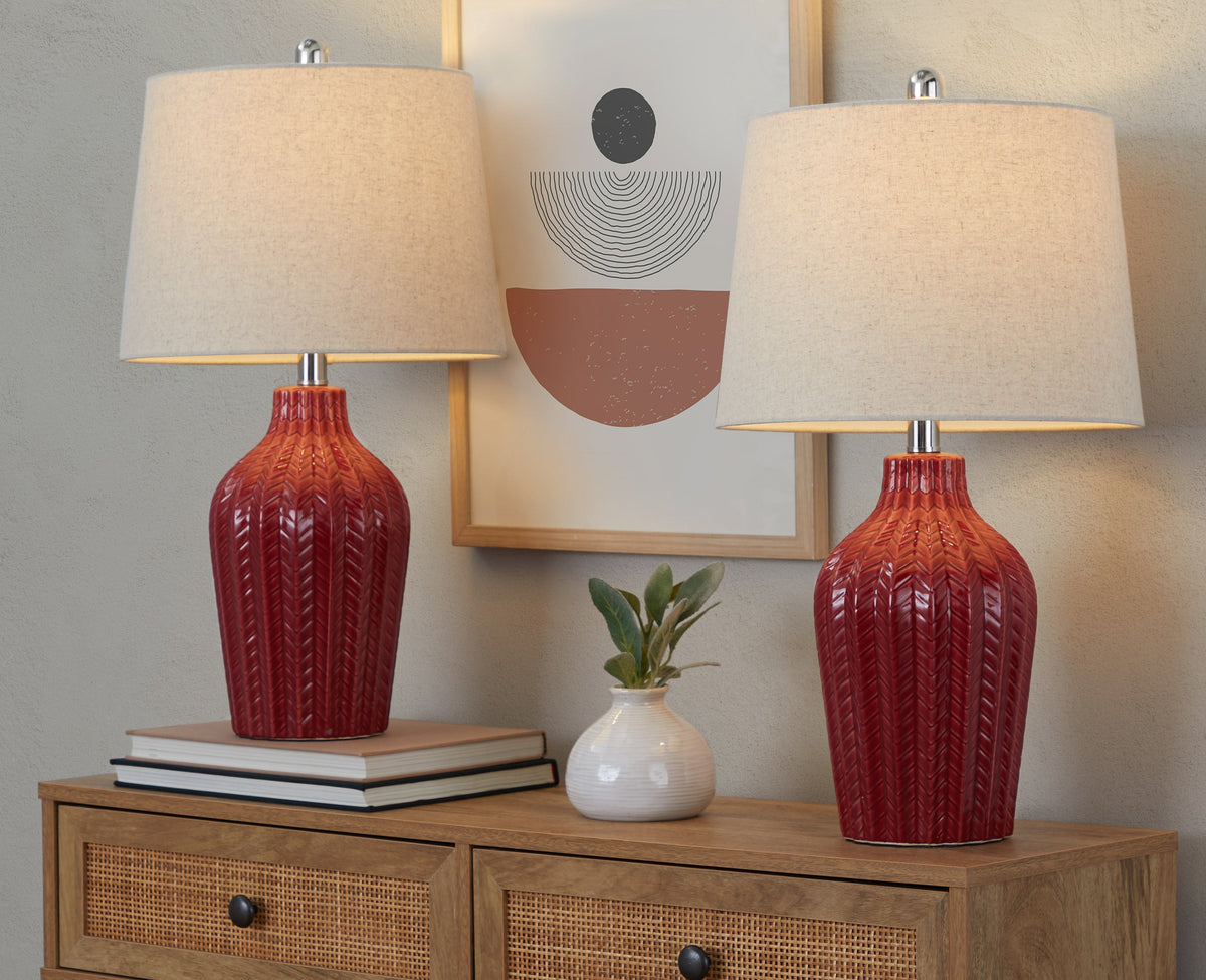 Rockwell 23" Contemporary Ceramic Table Lamp - Sonkuki