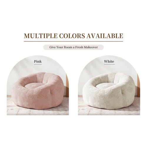 Round Floral Bean Bag Chair,Comfort and Body-Contouring Support for Versatile Home Relaxation and Decor Integration - Sonkuki