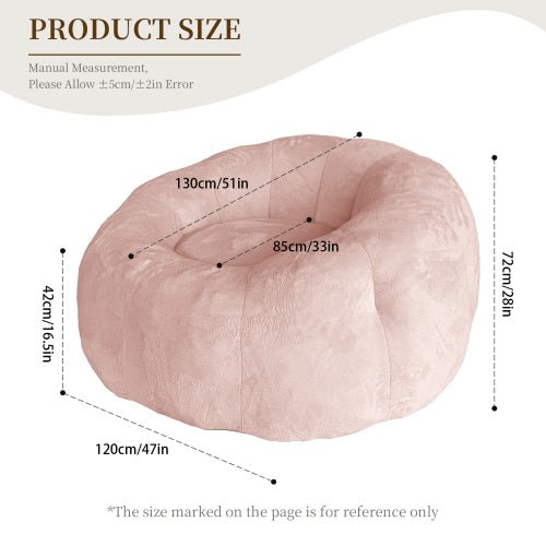 Round Floral Bean Bag Chair,Comfort and Body-Contouring Support for Versatile Home Relaxation and Decor Integration - Sonkuki
