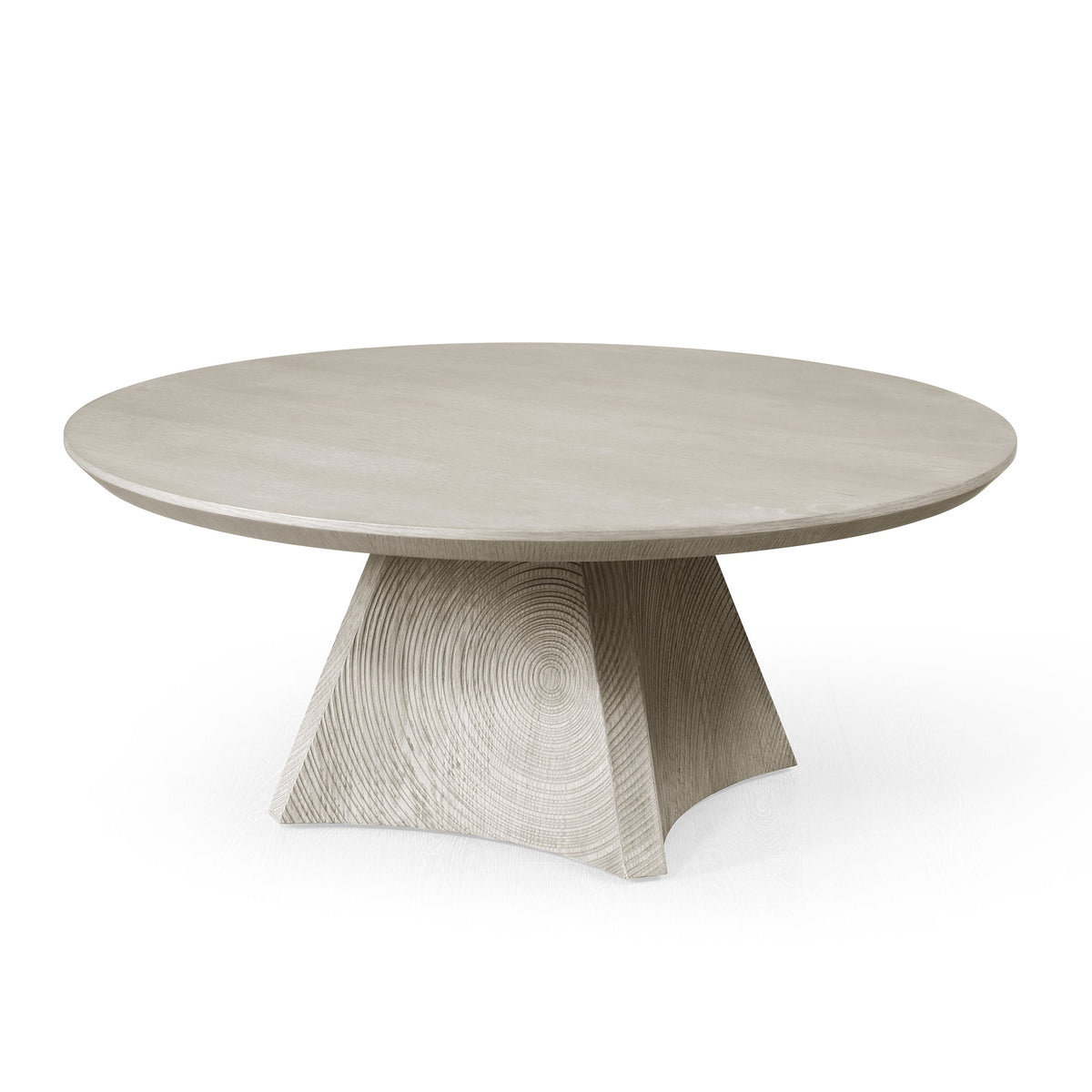 Round White Oak Coffee Table - Sonkuki