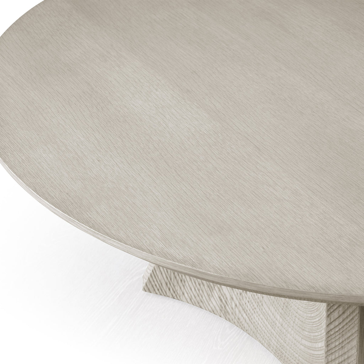 Round White Oak Coffee Table - Sonkuki