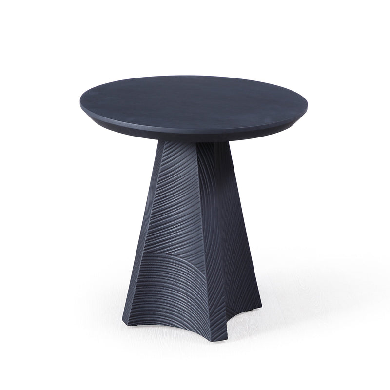Round White Oak Side Table - Sonkuki
