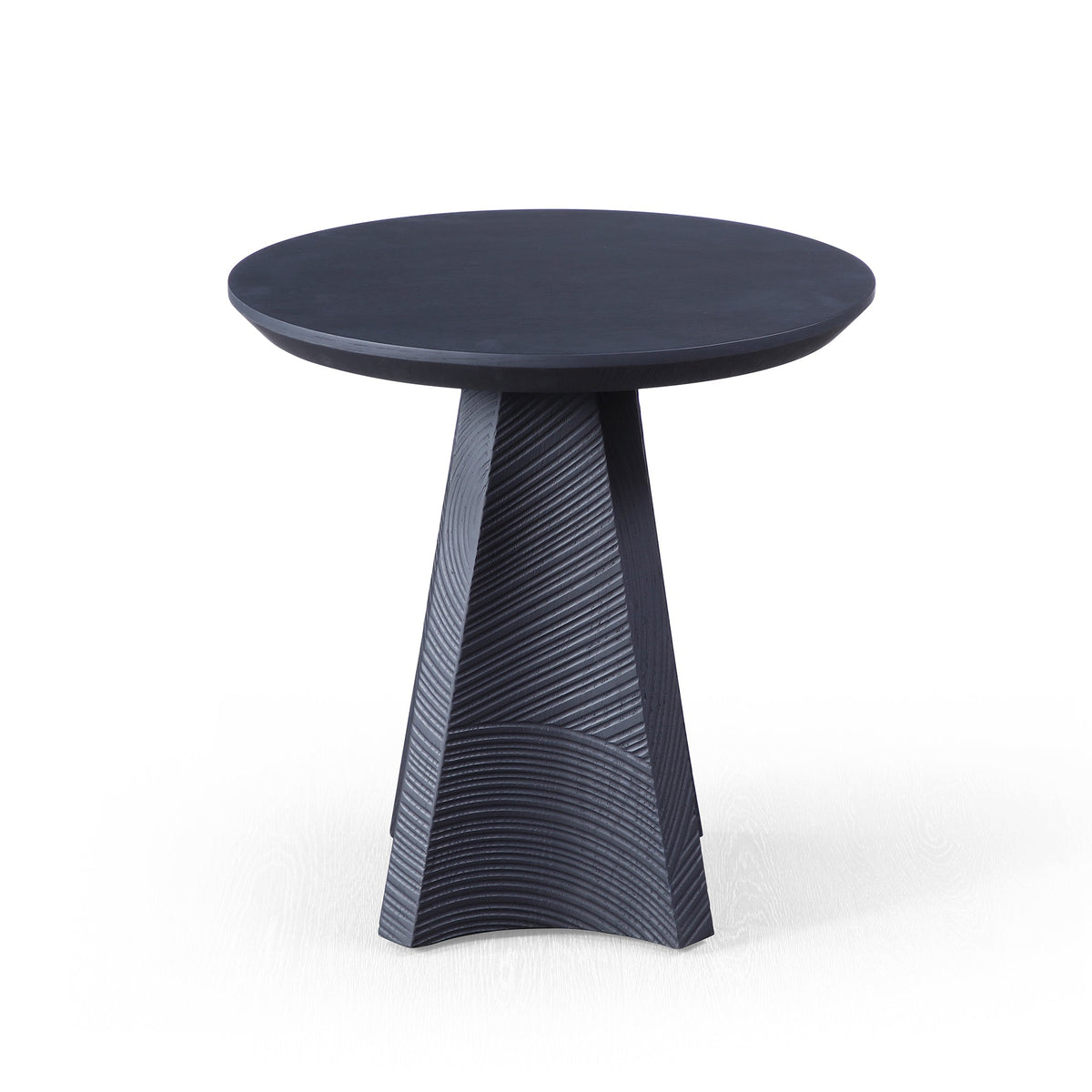 Round White Oak Side Table - Sonkuki