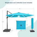 SONKUKI 10x10ft LED Cantilever Umbrella Pro.