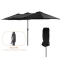 SONKUKI 15 x 9ft Double-Sided Patio Umbrella.