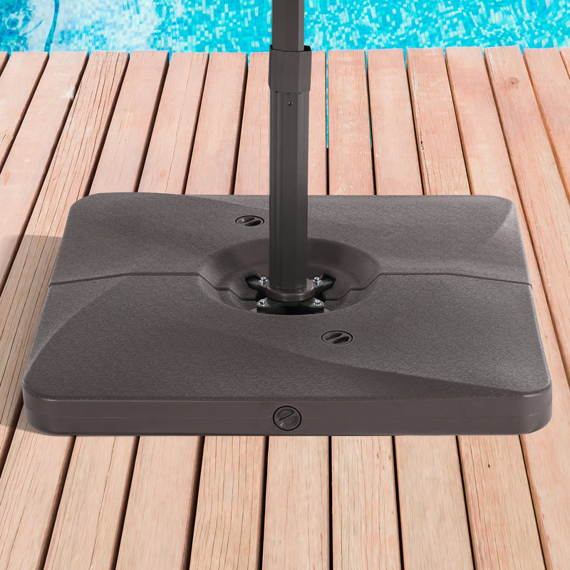 Sonkuki Heavy Duty Patio Umbrella Base Suit for Cantilever Umbrella From 8FT to 12FT, Up to 320LBs, Be Filled With Sand and Water - Sonkuki