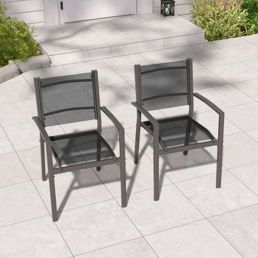 Sonkuki Patio Dining Furniture Set, Textilene Chairs for Garden, Porch and Patio - Sonkuki