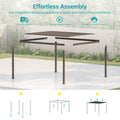 Sonkuki Patio Louvered Pergola 9x14Ft, Outdoor Metal Pergola with Adjustable Roof and Integrated Drainage System, Easy Assembly Patio Pergola for Patio, Deck, Porch, Yard - Sonkuki