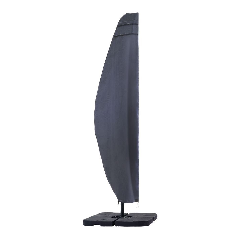 SONKUKI Patio Umbrella Covers Zippered Windproof Anti - UV 600D Fits 9¨C11ft Offset Hanging Umbrella Parasol - Sonkuki