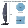SONKUKI Patio Umbrella Covers Zippered Windproof Anti - UV 600D Fits 9¨C11ft Offset Hanging Umbrella Parasol - Sonkuki