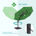 Sonkuki Premium 11FT LED Cantilever Patio Umbrella – Ultimate Outdoor Comfort with 360° Rotation and Infinite Canopy Angle Adjustment - Sonkuki