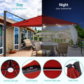 Sonkuki Premium 11FT LED Cantilever Patio Umbrella – Ultimate Outdoor Comfort with 360° Rotation and Infinite Canopy Angle Adjustment - Sonkuki