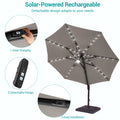 Sonkuki Premium 11FT LED Cantilever Patio Umbrella – Ultimate Outdoor Comfort with 360° Rotation and Infinite Canopy Angle Adjustment - Sonkuki
