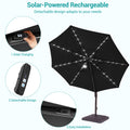 Sonkuki Premium 11FT LED Cantilever Patio Umbrella – Ultimate Outdoor Comfort with 360° Rotation and Infinite Canopy Angle Adjustment - Sonkuki