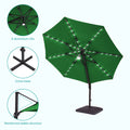 Sonkuki Premium 11FT LED Cantilever Patio Umbrella – Ultimate Outdoor Comfort with 360° Rotation and Infinite Canopy Angle Adjustment - Sonkuki