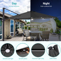 Sonkuki Premium 11FT LED Cantilever Patio Umbrella – Ultimate Outdoor Comfort with 360° Rotation and Infinite Canopy Angle Adjustment - Sonkuki