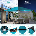 Sonkuki Premium 11FT LED Cantilever Patio Umbrella – Ultimate Outdoor Comfort with 360° Rotation and Infinite Canopy Angle Adjustment - Sonkuki