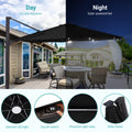 Sonkuki Premium 11FT LED Cantilever Patio Umbrella – Ultimate Outdoor Comfort with 360° Rotation and Infinite Canopy Angle Adjustment - Sonkuki