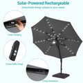 Sonkuki Premium 11FT LED Cantilever Patio Umbrella – Ultimate Outdoor Comfort with 360° Rotation and Infinite Canopy Angle Adjustment - Sonkuki