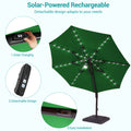Sonkuki Premium 11FT LED Cantilever Patio Umbrella – Ultimate Outdoor Comfort with 360° Rotation and Infinite Canopy Angle Adjustment - Sonkuki