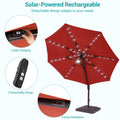 Sonkuki Premium 11FT LED Cantilever Patio Umbrella – Ultimate Outdoor Comfort with 360° Rotation and Infinite Canopy Angle Adjustment - Sonkuki