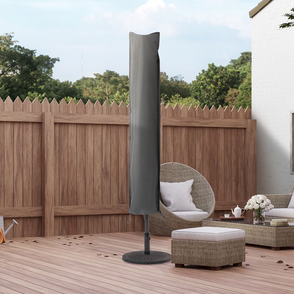 SONKUKI Table Umbrella Cover 7.5¨C11ft Patio Deck Zippered Parasol Waterproof Umbrella Covers for Outdoor Umbrellas - Sonkuki