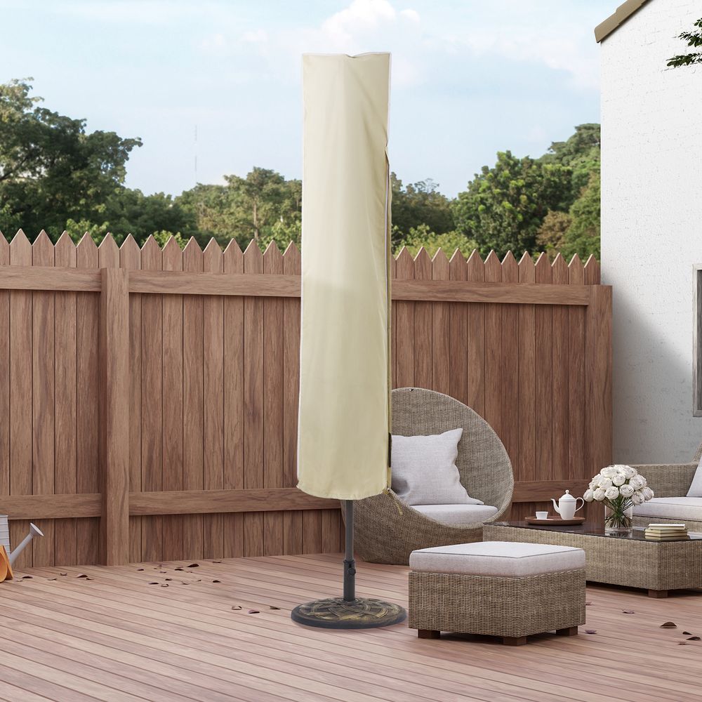 SONKUKI Table Umbrella Cover 7.5¨C11ft Patio Deck Zippered Parasol Waterproof Umbrella Covers for Outdoor Umbrellas - Sonkuki