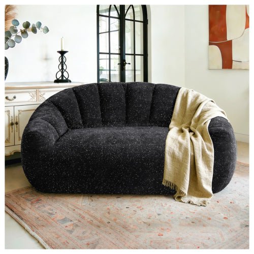[Starry Sky] Bear Paw Sofa,Comfy Beanbag Chair with Spacious Design Oversized Bean Bag Sofa with Armrest with Filler for Living Room Bedroom.Shiny Silver Thread Faux Fur Plush. - Sonkuki