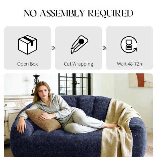 [Starry Sky]Bear Paw Sofa,Comfy Beanbag Chair with Spacious Design Oversized Bean Bag Sofa with Armrest with Filler for Living Room Bedroom.Shiny Silver Thread Faux Fur Plush. - Sonkuki