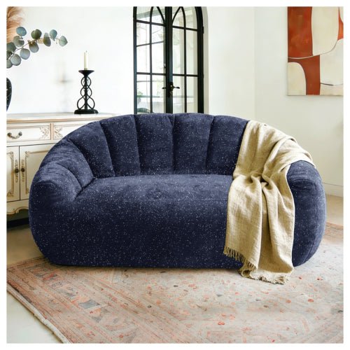 [Starry Sky]Bear Paw Sofa,Comfy Beanbag Chair with Spacious Design Oversized Bean Bag Sofa with Armrest with Filler for Living Room Bedroom.Shiny Silver Thread Faux Fur Plush. - Sonkuki