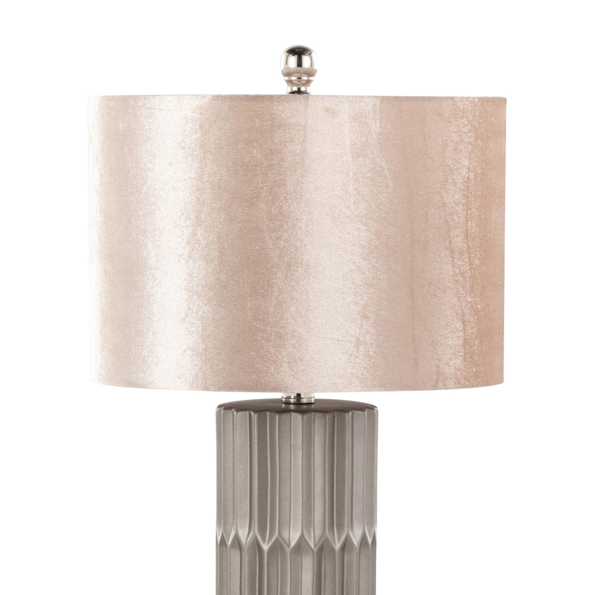 Tania 22" Contemporary Ceramic Table Lamp in Brown and Metallic Brown Ceramic with Champagne Shade by LumiSource - Sonkuki