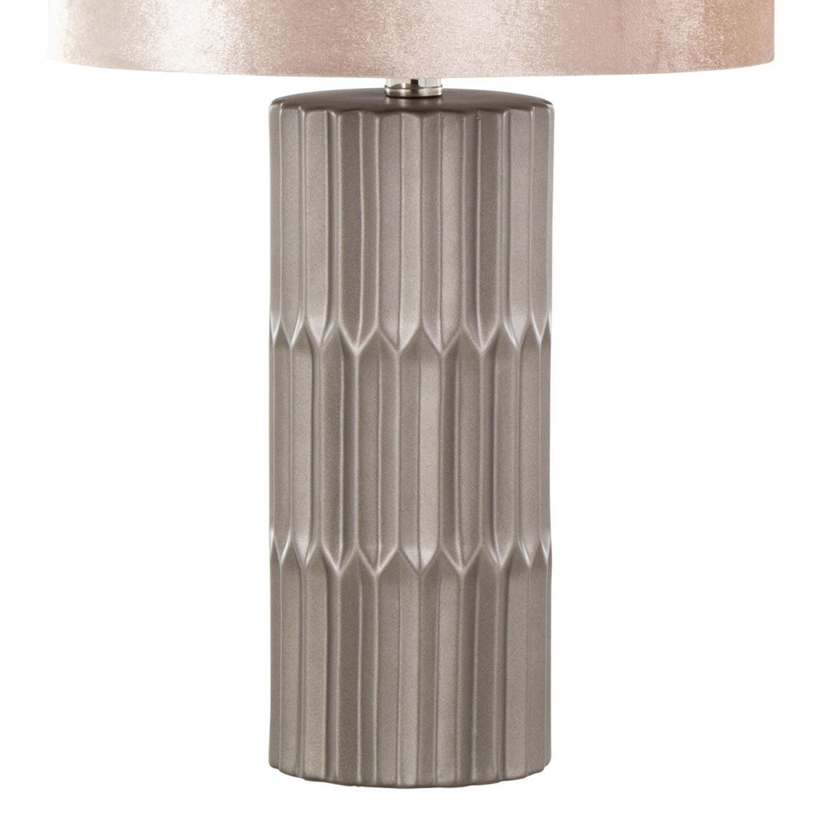 Tania 22" Contemporary Ceramic Table Lamp in Brown and Metallic Brown Ceramic with Champagne Shade by LumiSource - Sonkuki