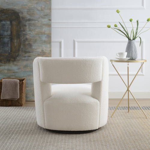 Teddy Fleece 360° Swivel Accent Chair - Sonkuki