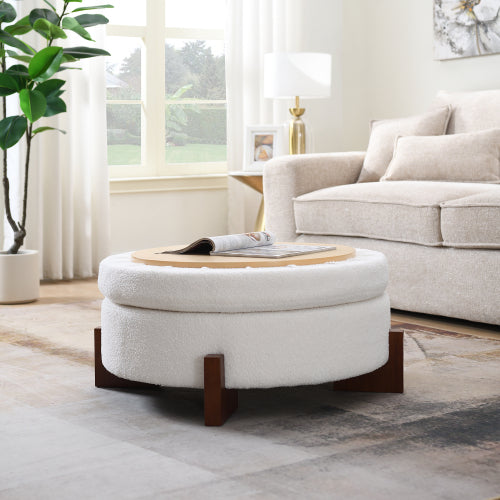 Teddy Fleece Multipurpose Storage Ottoman - main product image