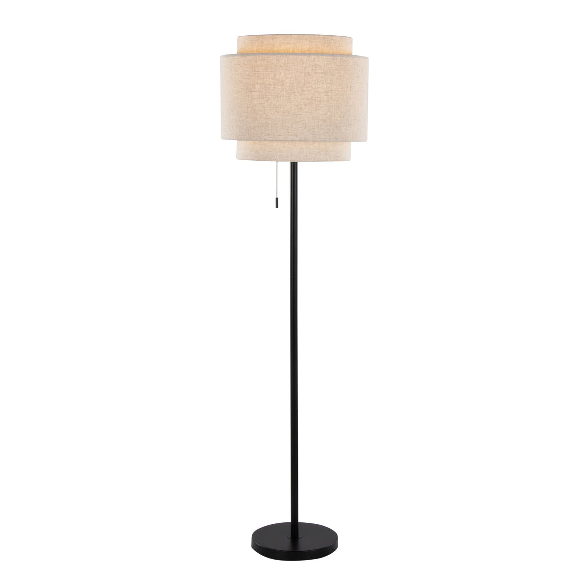 Tier 64" Contemporary Metal Floor Lamp - Sonkuki