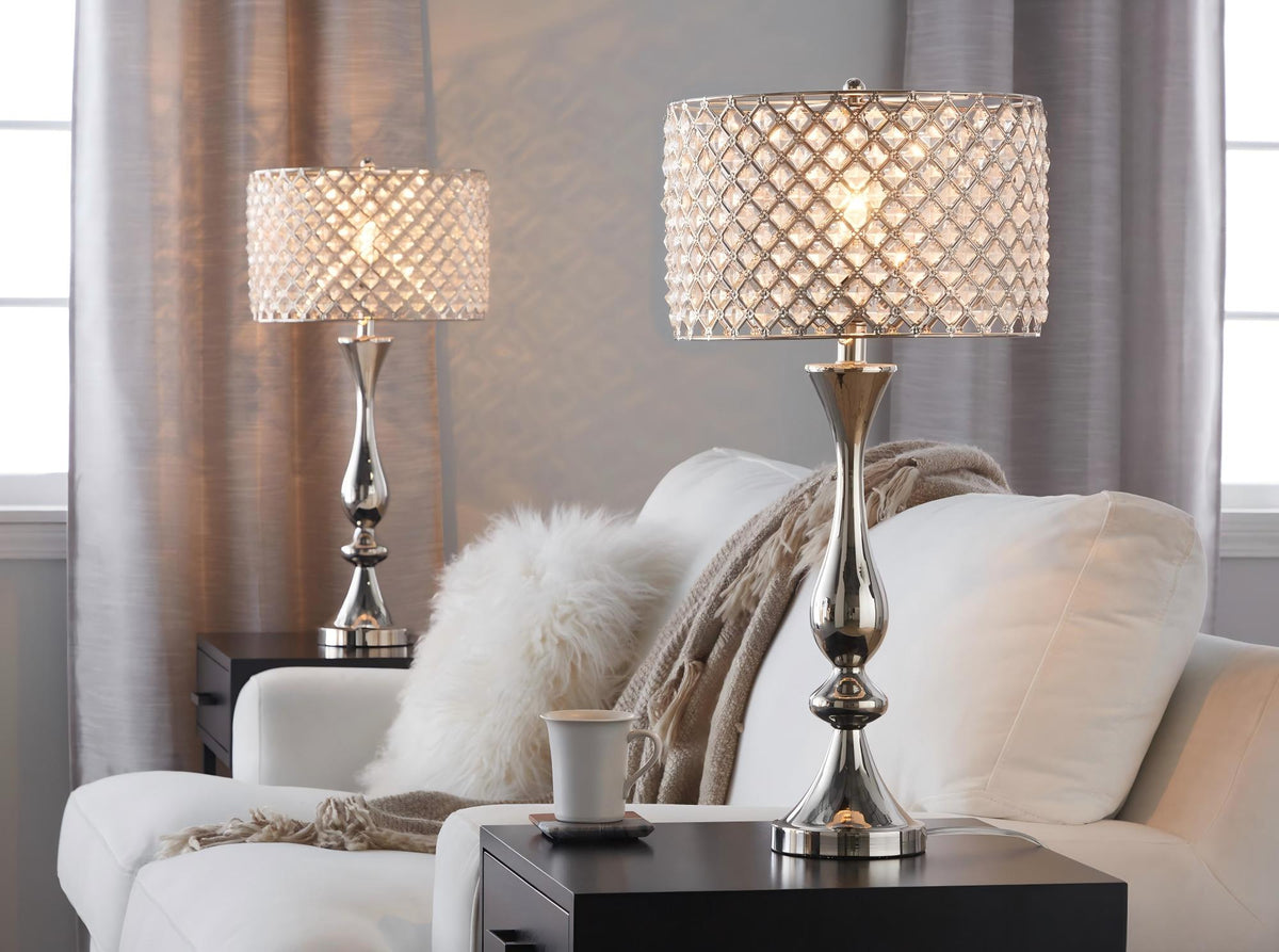 Topaz 27" Contemporary Metal Table Lamp - Sonkuki