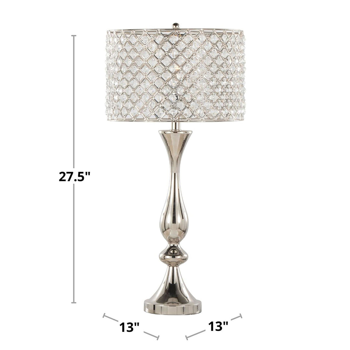 Topaz 27" Contemporary Metal Table Lamp - Sonkuki